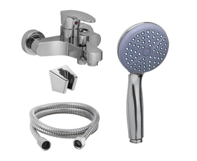 Grifería monocomando con duchador