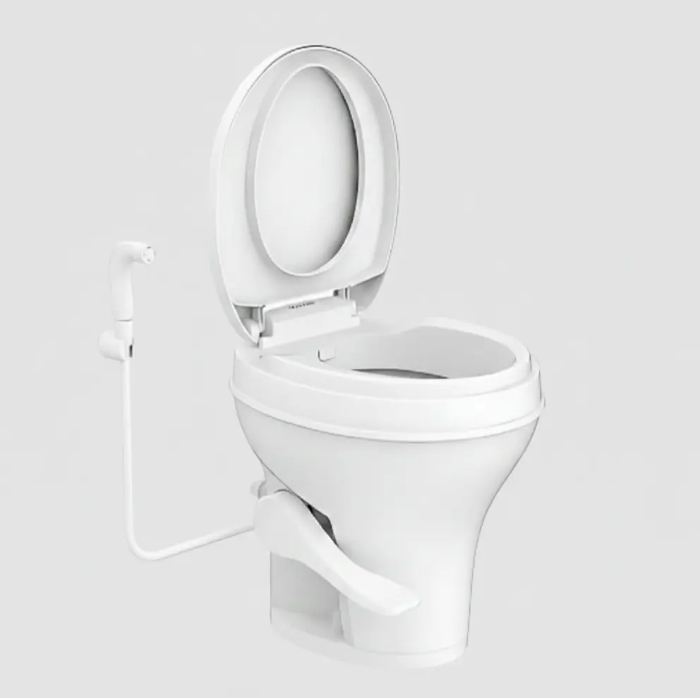 Inodoro con sistema a pedal y bidet
